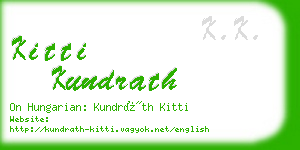 kitti kundrath business card